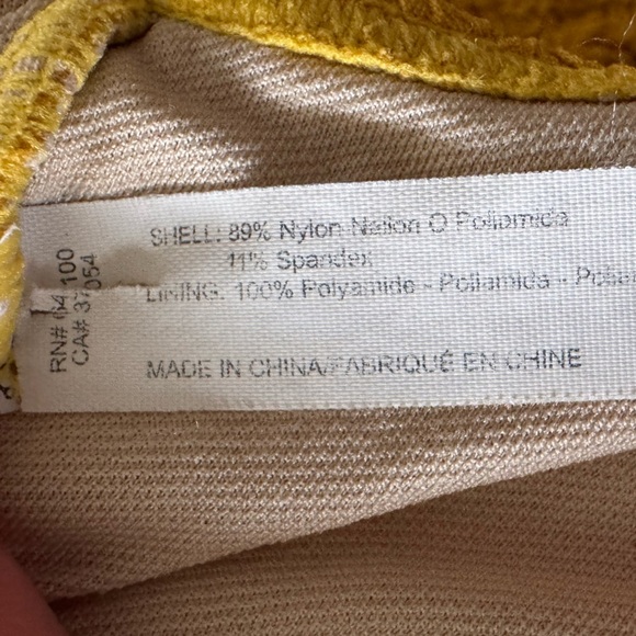 Out from Under monokini one piece yellow summer small  swim - Picture 8 of 9